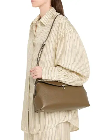 Toteme T-Lock Grain Leather Top-Handle Bag | Thumbnail 1 Toteme T-Lock Grain Leather Top-Handle Bag | Thumbnail 1