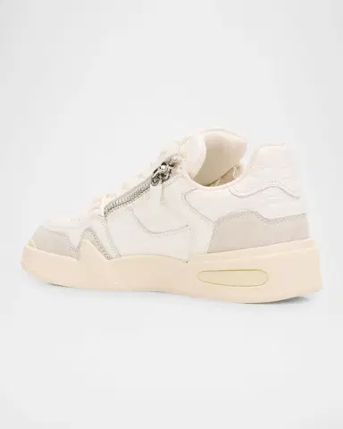 Giuseppe Zanotti Men's Gz-Ghost Leather and Suede Low-Top Sneakers | Thumbnail 2 Giuseppe Zanotti Men's Gz-Ghost Leather and Suede Low-Top Sneakers | Thumbnail 2