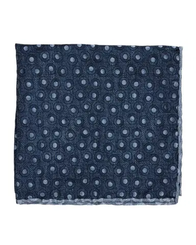 Brunello Cucinelli Men's Geometric Circle Silk Pocket Square | Thumbnail 1 Brunello Cucinelli Men's Geometric Circle Silk Pocket Square | Thumbnail 1
