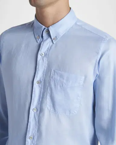 TOM FORD Men's Slim-Fit Gabardine Button-Down Shirt | Thumbnail 5 TOM FORD Men's Slim-Fit Gabardine Button-Down Shirt | Thumbnail 5