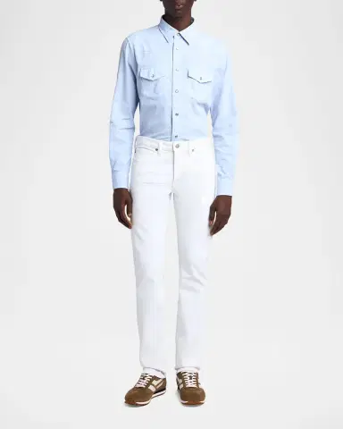 Tom Ford Men's Straight Corduroy Cotton Jeans | Thumbnail 2 Tom Ford Men's Straight Corduroy Cotton Jeans | Thumbnail 2