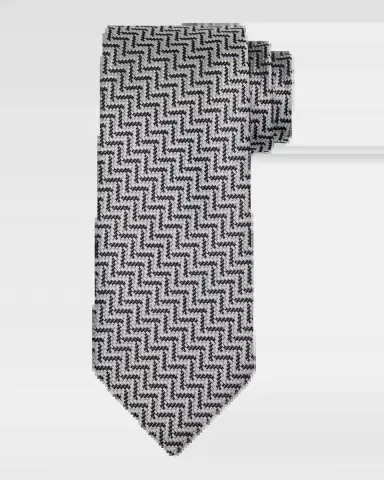 Tom Ford Men's Diagonal Chevron Silk Tie | Thumbnail 2 Tom Ford Men's Diagonal Chevron Silk Tie | Thumbnail 2