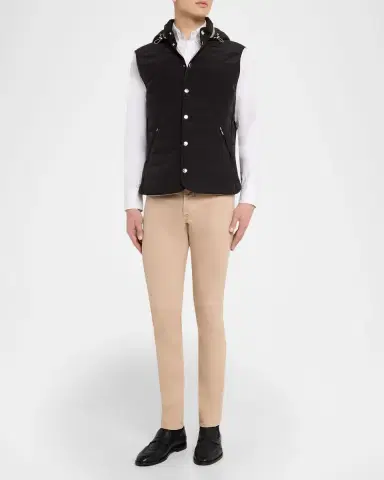 Brunello Cucinelli Men's Down Quilted Vest with Hood | Thumbnail 2 Brunello Cucinelli Men's Down Quilted Vest with Hood | Thumbnail 2
