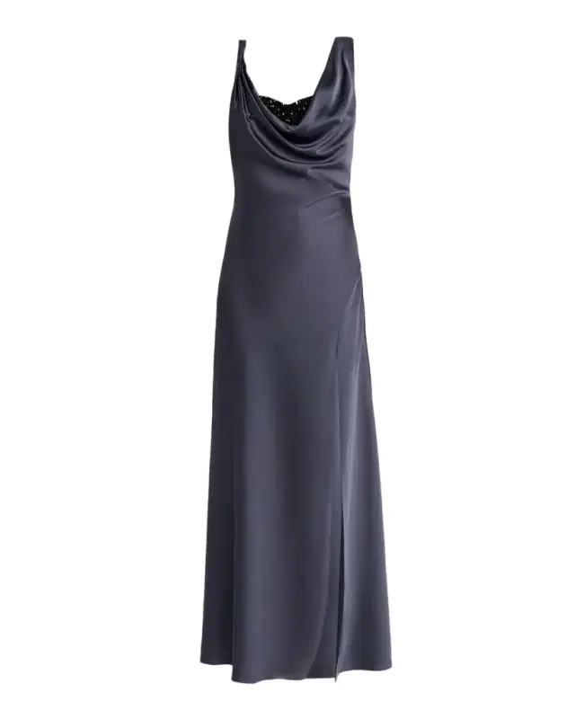 Trina Beaded Cowl-Neck Draped Gown Trina Beaded Cowl-Neck Draped Gown