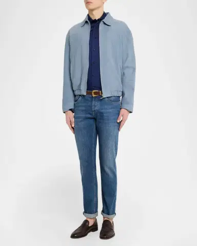 Brunello Cucinelli en's Point-Collar Cotton Button-Down Shirt | Thumbnail 2 Brunello Cucinelli en's Point-Collar Cotton Button-Down Shirt | Thumbnail 2