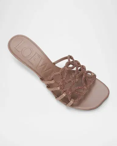 Loewe 45mm Petal Anagram Embellished Leather Mule Sandals | Thumbnail 5 Loewe 45mm Petal Anagram Embellished Leather Mule Sandals | Thumbnail 5