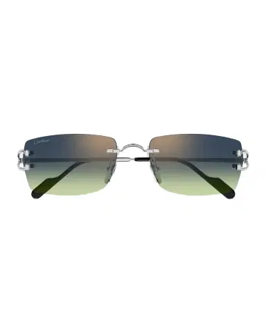 Cartier Men 's CT0550S-008 Metal Rectangle Sunglasses | Thumbnail 1 Cartier Men 's CT0550S-008 Metal Rectangle Sunglasses | Thumbnail 1