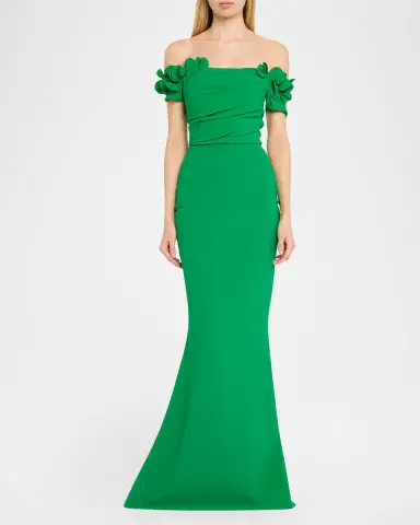 Chiara Boni La Petite Robe Yiana Off-Shoulder Mermaid Gown | Thumbnail 2 Chiara Boni La Petite Robe Yiana Off-Shoulder Mermaid Gown | Thumbnail 2
