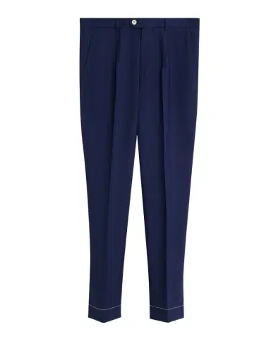 Brunello Cucinelli Men 's Virgin Wool Leisure-Fit Pleated Trousers | Thumbnail 1 Brunello Cucinelli Men 's Virgin Wool Leisure-Fit Pleated Trousers | Thumbnail 1