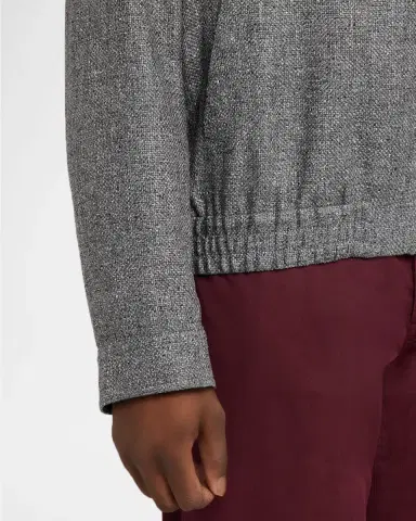 Brunello Cucinelli Men's Silk, Linen and Wool Hopsack Stand Collar Jacket | Thumbnail 5 Brunello Cucinelli Men's Silk, Linen and Wool Hopsack Stand Collar Jacket | Thumbnail 5