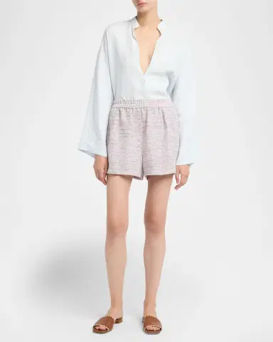 Giorgio Armani Linen Knit Pull-On Shorts | Thumbnail 4 Giorgio Armani Linen Knit Pull-On Shorts | Thumbnail 4