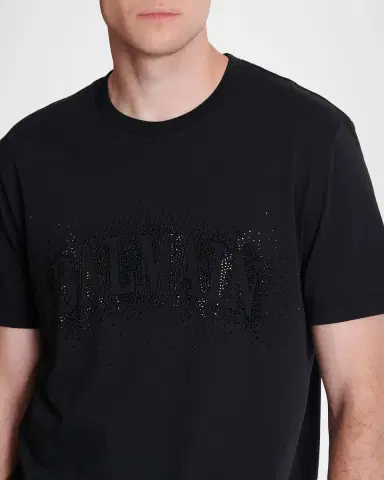 Balmain Men 's Embroidered Crystal Logo T-hirt | Thumbnail 5 Balmain Men 's Embroidered Crystal Logo T-hirt | Thumbnail 5