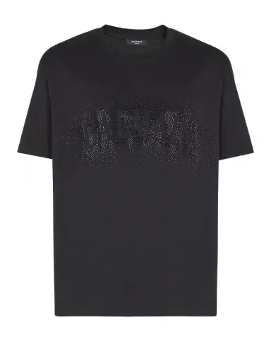 Balmain Men 's Embroidered Crystal Logo T-hirt | Thumbnail 1 Balmain Men 's Embroidered Crystal Logo T-hirt | Thumbnail 1