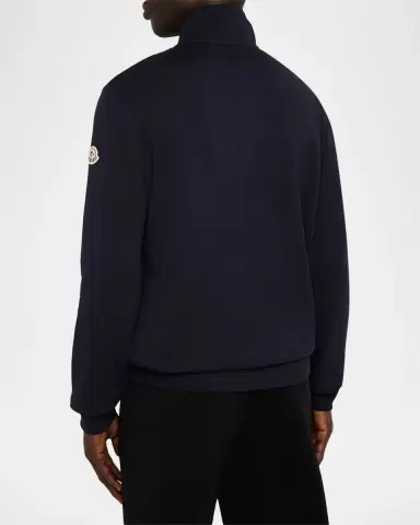 Moncler Men's Embroidered Logo Turtleneck Sweatshirt | Thumbnail 3 Moncler Men's Embroidered Logo Turtleneck Sweatshirt | Thumbnail 3