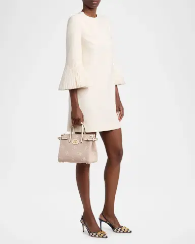 Valentino Garavani Small Eyelet-Embroidered Canvas Tote Bag | Thumbnail 5 Valentino Garavani Small Eyelet-Embroidered Canvas Tote Bag | Thumbnail 5