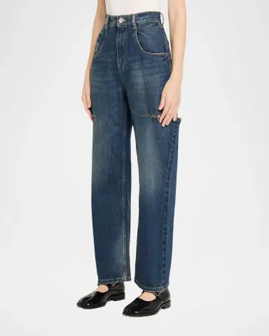 Maison Margiela Slash Slit Barrel-Leg Jeans | Thumbnail 3 Maison Margiela Slash Slit Barrel-Leg Jeans | Thumbnail 3