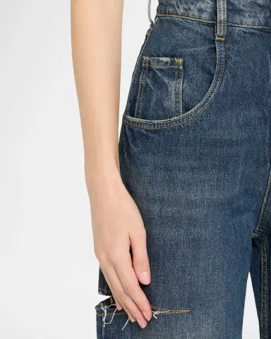 Maison Margiela Slash Slit Barrel-Leg Jeans | Thumbnail 5 Maison Margiela Slash Slit Barrel-Leg Jeans | Thumbnail 5