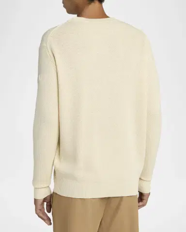 Moncler Men's Wool Knit Crewneck Sweater | Thumbnail 3 Moncler Men's Wool Knit Crewneck Sweater | Thumbnail 3