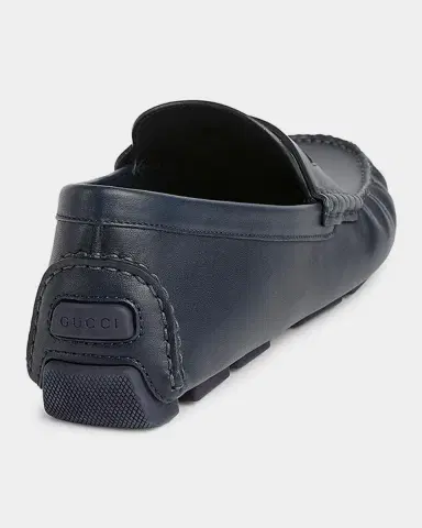 Gucci Men's Leather Moc-Toe Drivers | Thumbnail 2 Gucci Men's Leather Moc-Toe Drivers | Thumbnail 2