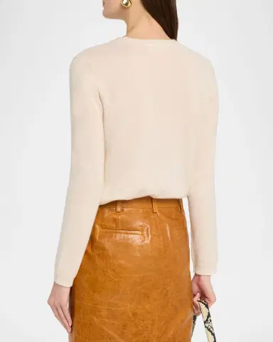 Co Long-Sleeve Cashmere Crewneck Sweater | Thumbnail 3 Co Long-Sleeve Cashmere Crewneck Sweater | Thumbnail 3