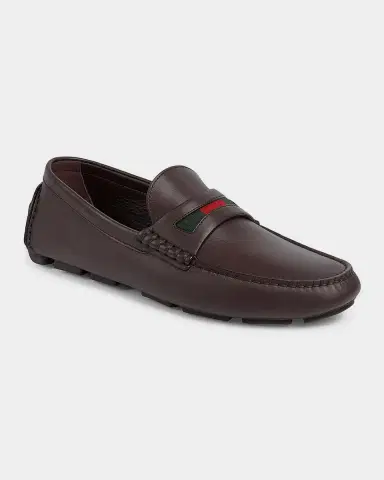 Gucci Men's Leather Moc-Toe Drivers | Thumbnail 5 Gucci Men's Leather Moc-Toe Drivers | Thumbnail 5