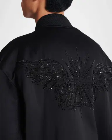 Balmain Men 's Crystal-Embroidered Oversized Bomber Jacket | Thumbnail 5 Balmain Men 's Crystal-Embroidered Oversized Bomber Jacket | Thumbnail 5