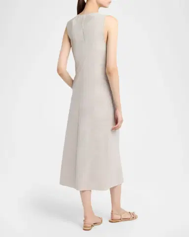 Giorgio Armani Sleeveless Silk Maxi Shirtdress | Thumbnail 3 Giorgio Armani Sleeveless Silk Maxi Shirtdress | Thumbnail 3