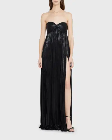 Retrofête Zoa Strapless Lamé Twisted-Bodice Gown | Thumbnail 2 Retrofête Zoa Strapless Lamé Twisted-Bodice Gown | Thumbnail 2