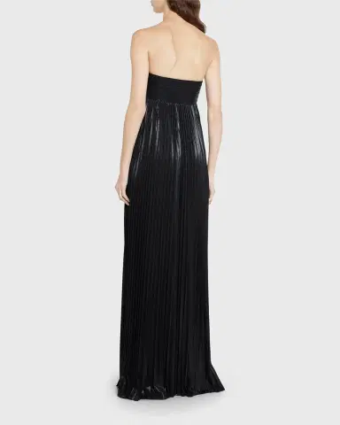 Retrofête Zoa Strapless Lamé Twisted-Bodice Gown | Thumbnail 3 Retrofête Zoa Strapless Lamé Twisted-Bodice Gown | Thumbnail 3