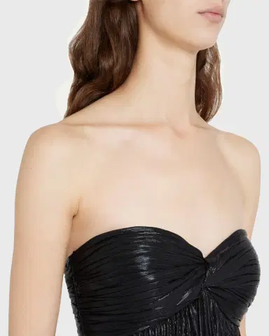 Retrofête Zoa Strapless Lamé Twisted-Bodice Gown | Thumbnail 5 Retrofête Zoa Strapless Lamé Twisted-Bodice Gown | Thumbnail 5