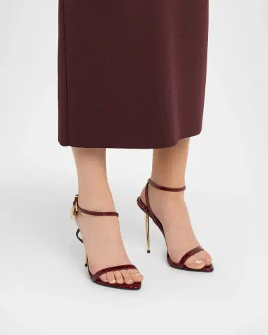 Tom Ford 105mm Lock Embossed Leather Sandals | Thumbnail 2 Tom Ford 105mm Lock Embossed Leather Sandals | Thumbnail 2
