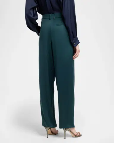 Giorgio Armani Pleated Silk Straight-Leg Trousers | Thumbnail 3 Giorgio Armani Pleated Silk Straight-Leg Trousers | Thumbnail 3