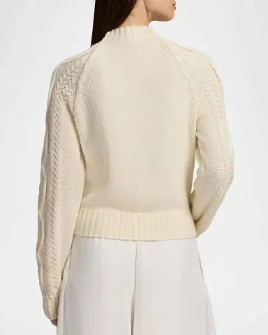 Ralph Lauren Collection Cable-Knit Cashmere Crewneck Sweater | Thumbnail 3 Ralph Lauren Collection Cable-Knit Cashmere Crewneck Sweater | Thumbnail 3