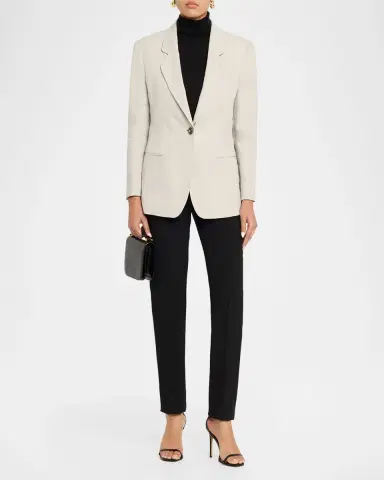 Giorgio Armani Linen Single-Breasted Blazer Jacket | Thumbnail 2 Giorgio Armani Linen Single-Breasted Blazer Jacket | Thumbnail 2
