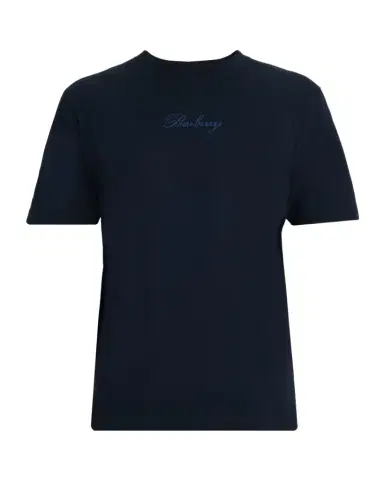 Burberry Men's Check Cursive Logo Cotton T-Shirt | Thumbnail 1 Burberry Men's Check Cursive Logo Cotton T-Shirt | Thumbnail 1