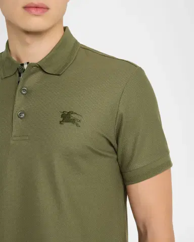 Burberry Men's Cotton Embroidered EKD Polo Shirt | Thumbnail 5 Burberry Men's Cotton Embroidered EKD Polo Shirt | Thumbnail 5