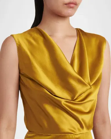 Valentino Garavani Cowl-Neck Sleeveless Draped Silk Maxi Dress | Thumbnail 5 Valentino Garavani Cowl-Neck Sleeveless Draped Silk Maxi Dress | Thumbnail 5
