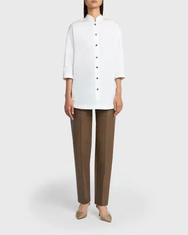 Giorgio Armani Cotton Poplin Button-Down Shirt | Thumbnail 2 Giorgio Armani Cotton Poplin Button-Down Shirt | Thumbnail 2