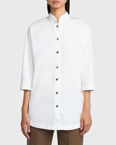 Giorgio Armani Cotton Poplin Button-Down Shirt | Thumbnail 4 Giorgio Armani Cotton Poplin Button-Down Shirt | Thumbnail 4