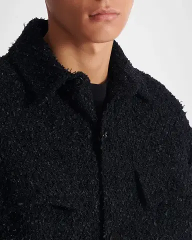 Balmain Men 's Monogram Tweed Overshirt | Thumbnail 5 Balmain Men 's Monogram Tweed Overshirt | Thumbnail 5