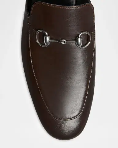 Gucci Men 's Leather Horsebit Mules | Thumbnail 3 Gucci Men 's Leather Horsebit Mules | Thumbnail 3