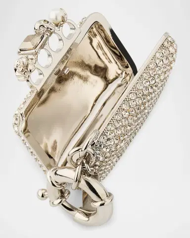 McQueen Crystal-Encrusted Knuckle Clutch Bag Charm | Thumbnail 3 McQueen Crystal-Encrusted Knuckle Clutch Bag Charm | Thumbnail 3