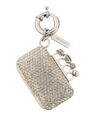 McQueen Crystal-Encrusted Knuckle Clutch Bag Charm | Thumbnail 1 McQueen Crystal-Encrusted Knuckle Clutch Bag Charm | Thumbnail 1
