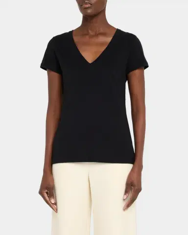 Majestic Filatures V-Neck Organic Cotton T-Shirt | Thumbnail 3 Majestic Filatures V-Neck Organic Cotton T-Shirt | Thumbnail 3