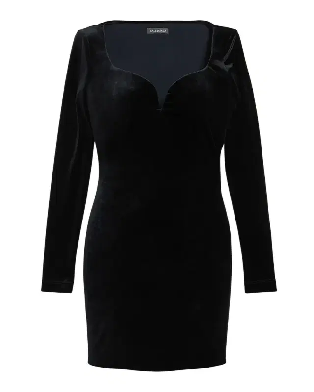 Sweetheart-Neck Strong-Shoulder Velvet Mini Dress Sweetheart-Neck Strong-Shoulder Velvet Mini Dress