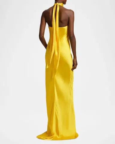 Ralph Lauren Collection Chilton Stretch Satin Evening Dress | Thumbnail 2 Ralph Lauren Collection Chilton Stretch Satin Evening Dress | Thumbnail 2