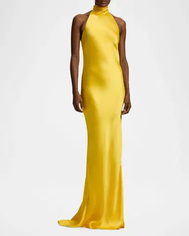 Ralph Lauren Collection Chilton Stretch Satin Evening Dress | Thumbnail 3 Ralph Lauren Collection Chilton Stretch Satin Evening Dress | Thumbnail 3