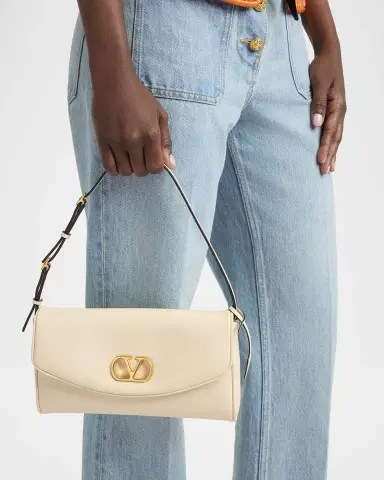Valentino Garavani Small VLogo Leather Shoulder Bag | Thumbnail 2 Valentino Garavani Small VLogo Leather Shoulder Bag | Thumbnail 2
