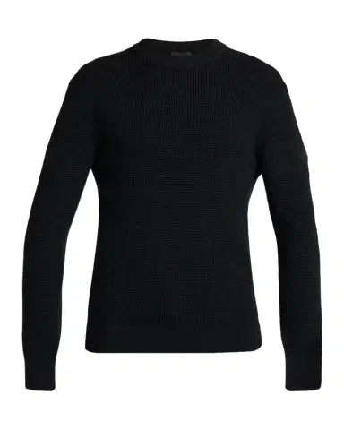 Moncler Men 's Wool Waffle-Knit Crewneck Sweater | Thumbnail 1 Moncler Men 's Wool Waffle-Knit Crewneck Sweater | Thumbnail 1