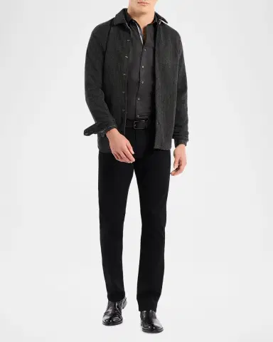 Robert Graham Men's Wylie Herringbone Knit Snap-Front Shirt | Thumbnail 2 Robert Graham Men's Wylie Herringbone Knit Snap-Front Shirt | Thumbnail 2